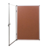 Доска-витрина Attache 120х90см, коричневая, пробковая, алюминиевая рамка